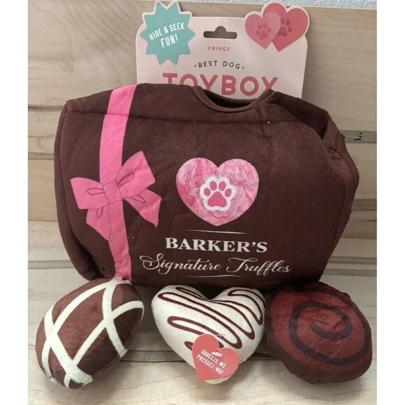Fringe | Dog Toys Set Give Me Some Sugar & 3 Mini Squeakers Chocolate Shape - Picture 2 of 7